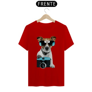 Nome do produto Camiseta Masculina Cachorro Fotógrafo