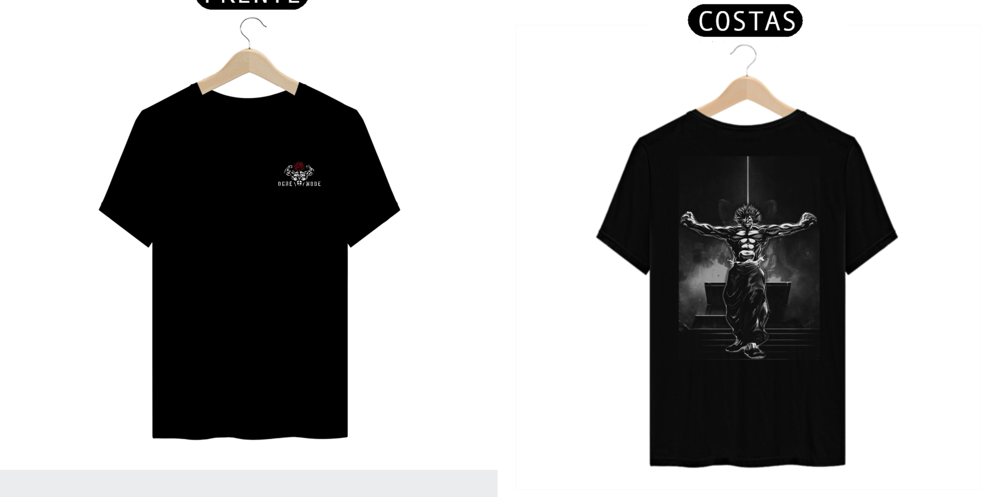 Camiseta Yujiro Hanma, Arte Frente e Costas