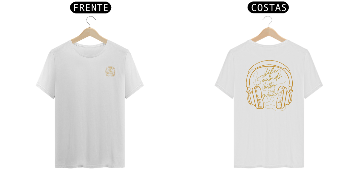 Nome do produto: Camiseta Coleção F&B Musical Life Sounds Better