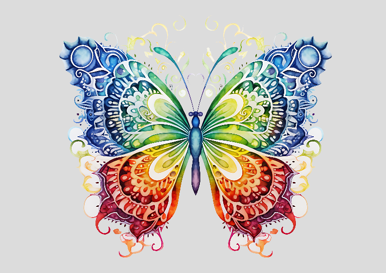 Pôster Paisagem Butterfly Nome do produto: Pôster Paisagem Butterfly