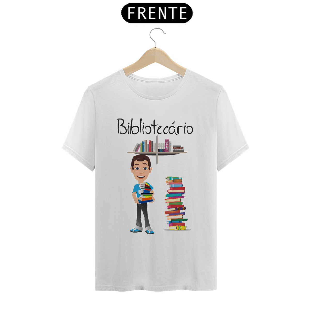 Nome do produto: Camiseta Masc Profissões Biblotecário