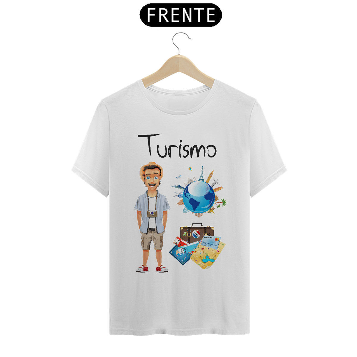 Nome do produto: Camiseta Masc Profissões Turismo