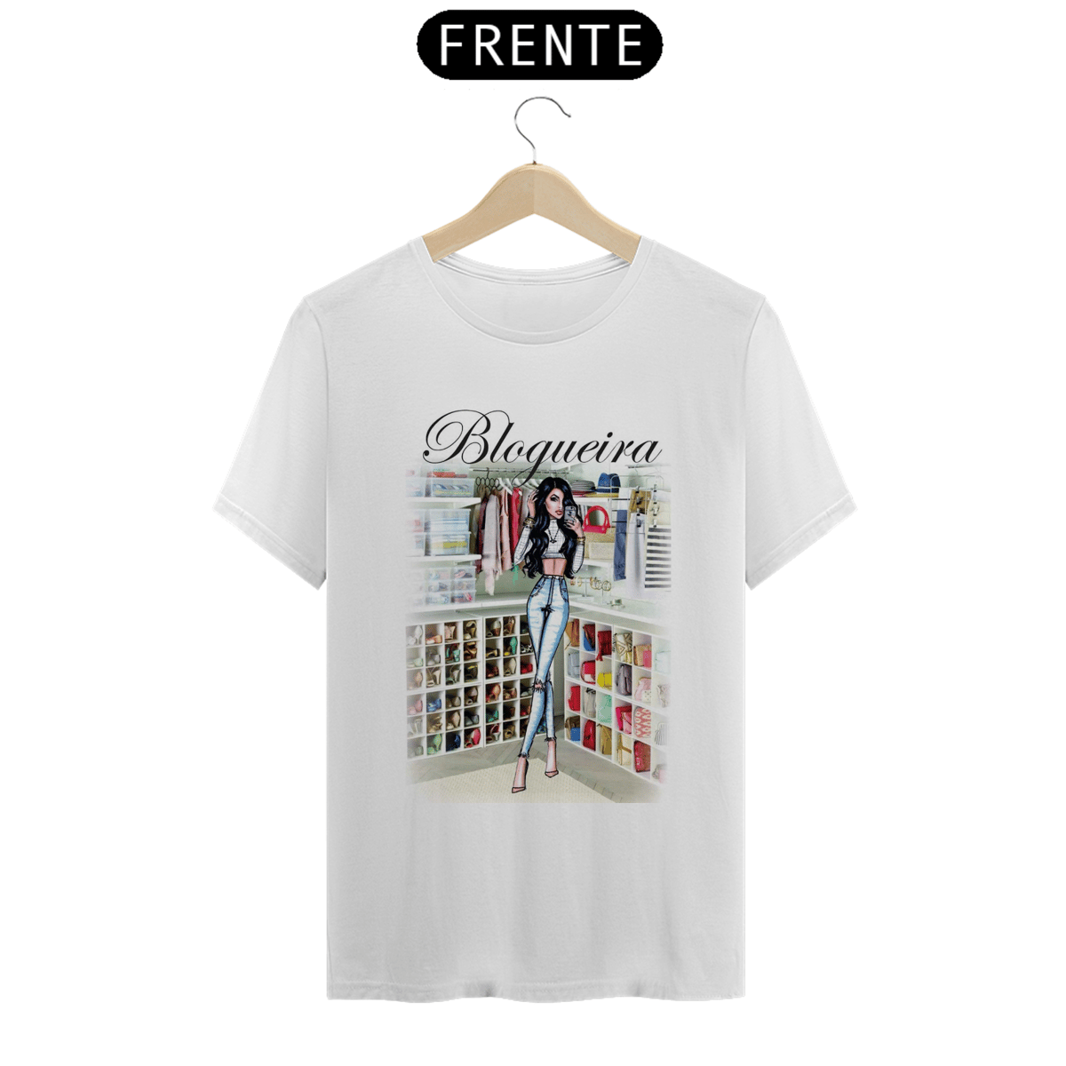 Nome do produto: Camiseta Fem Profissões Blogueira