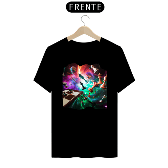 Camiseta Premium Space Chess - Xadrez Futurista