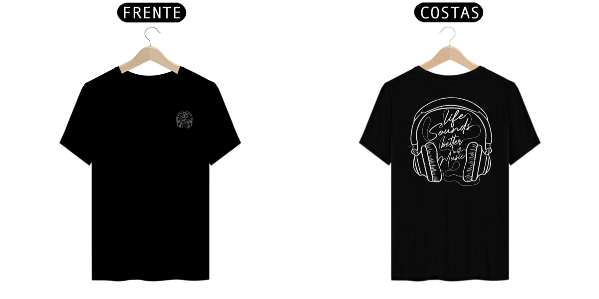 Nome do produto: Camiseta Coleção F&B Musical Life Sounds Better 2