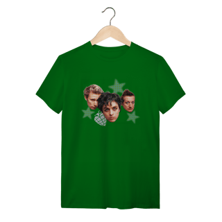 Nome do produto Billie, Mike e Tré (frente) (verde) — Green Day