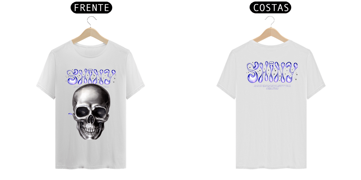 Nome do produto: Camiseta caveira y2k shiny