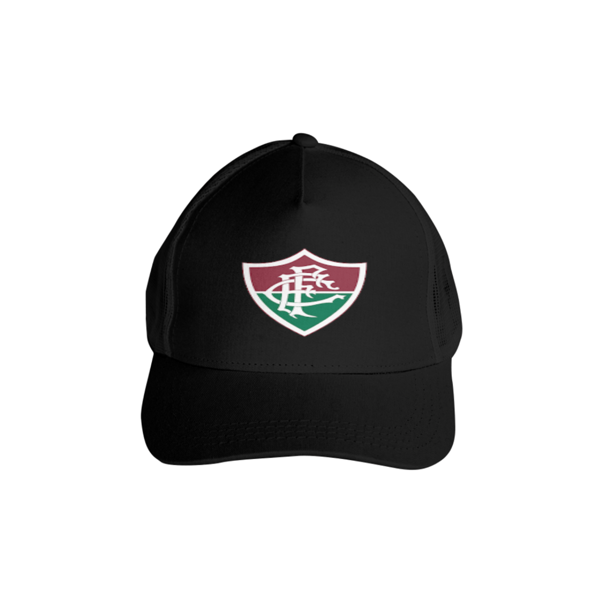 Nome do produto: BONÉ AMERICANO COM TELA DO FLUMINENSE COR PRETA