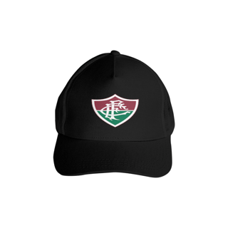 BONÉ AMERICANO COM TELA DO FLUMINENSE COR PRETA