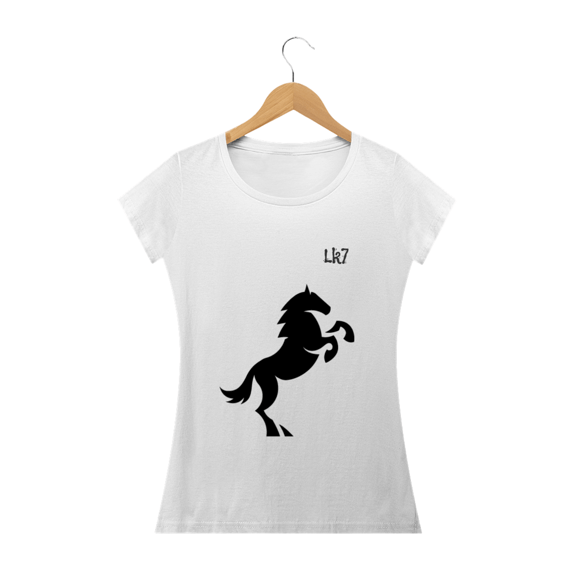 Camisa feminina baby long - cavalo LK7