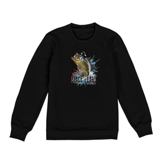 Moletom Preto Fechado Unissex - Black Bass