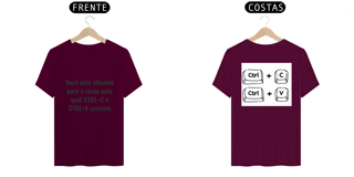 Nome do produto T-Shirt - Ctrl C / Ctrl V
