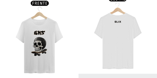 Nome do produto CAMISETA CAVEIRA/SKATE - GLIX