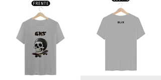 Nome do produto CAMISETA CAVEIRA/SKATE - GLIX