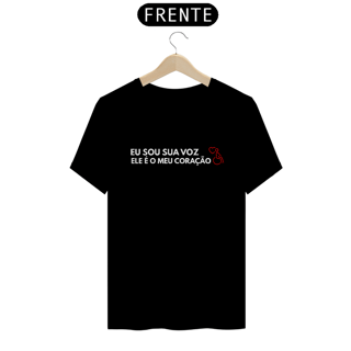 Nome do produto Camiseta Eu sou sua voz ele é o meu coração (cadeirante)