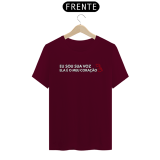 Nome do produto Camiseta Eu sou a voz ela é meu coração