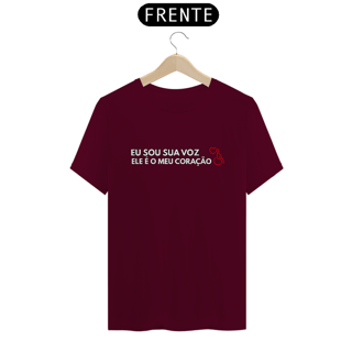 Nome do produto Camiseta Eu sou sua voz ele é o meu coração (cadeirante)