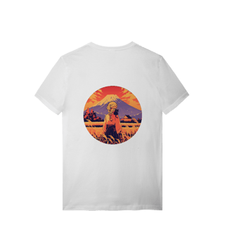 Nome do produto Camiseta “Montanha da Serenidade” – Estilo Oriental com Gato Preto