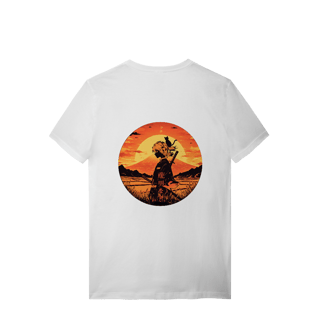 Nome do produto Camiseta “Crepúsculo do Guerreiro” – Samurai & Gato