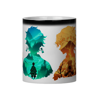 Nome do produto Caneca Mágica Demon Slayer - Silhuetas Épicas
