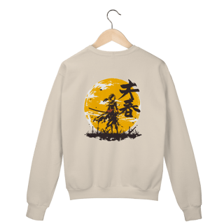 Nome do produto Moletom “Luar do Ronin” – Estilo Samurai Dark