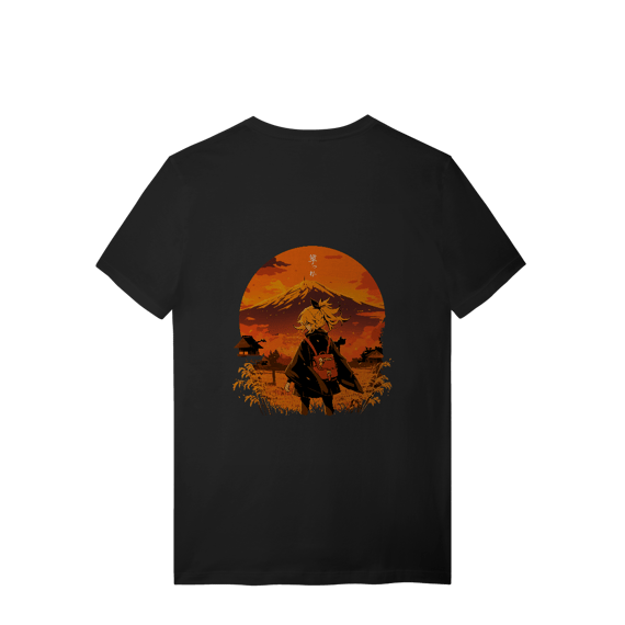 Camiseta Arte Japonesa – Pôr do Sol no Caminho