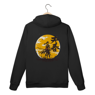 Nome do produto Moletom Canguru “Luar do Ronin” – Estilo Samurai Dark