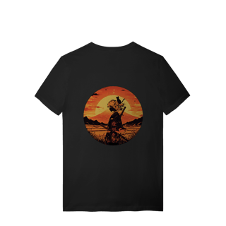 Nome do produto Camiseta “Crepúsculo do Guerreiro” – Samurai & Gato