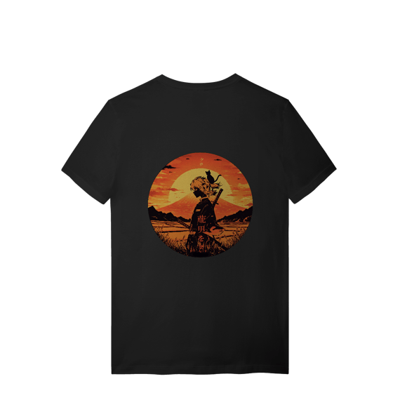 Camiseta “Crepúsculo do Guerreiro” – Samurai & Gato
