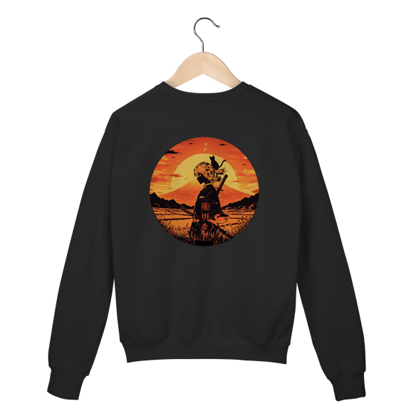 Moletom “Crepúsculo do Guerreiro” – Samurai & Gato