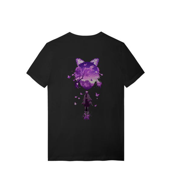 Camiseta Shinobu Kocho – Elegância e Mistério em Demon Slayer