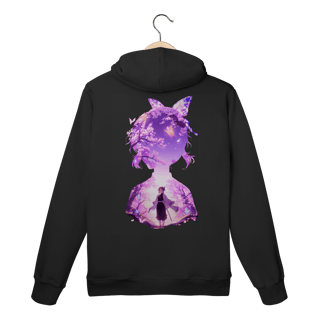 Nome do produto Moletom Canguru Shinobu Kocho – Demon Slayer | Borboletas & Cerejeiras