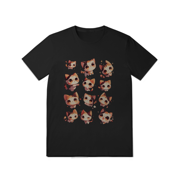 Camiseta Gatinhos Kawaii – Doçura em cada ponto!