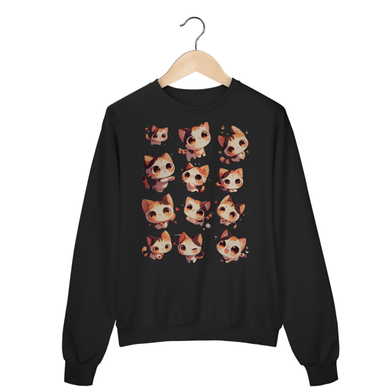 Moletom Gatinhos Kawaii – Doçura em cada ponto!