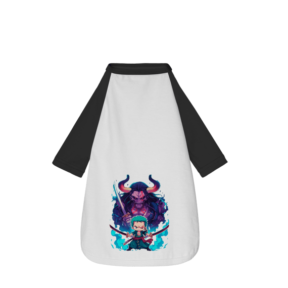 Camiseta Pet – Zoro Asura Chibi Edition