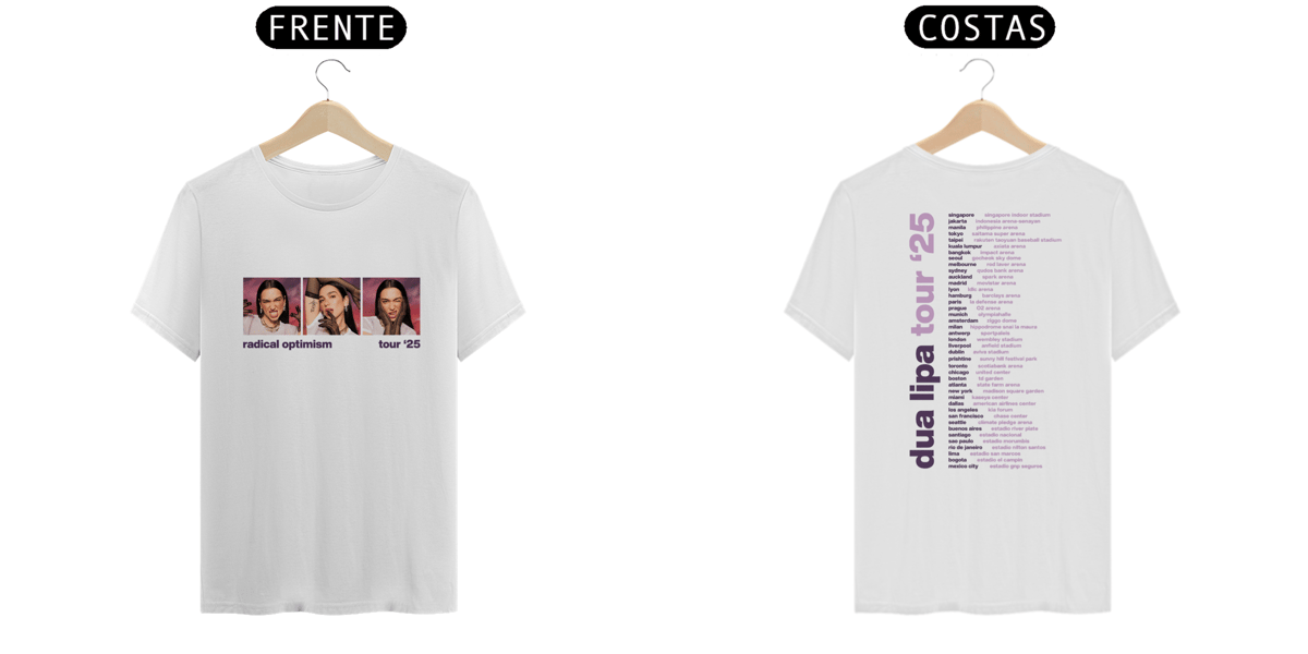 Nome do produto: DUA LIPA - RADICAL OPTIMISM TOUR