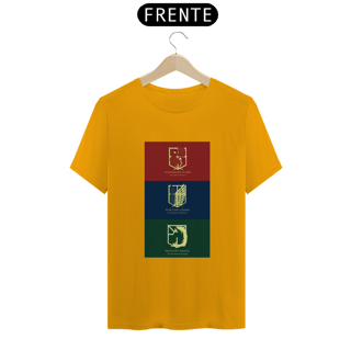 Nome do produto Camiseta T-Shirt Classic Unissex / Attack On Titan Shields Atot
