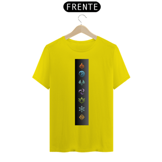 Nome do produto Camiseta T-Shirt Classic Unissex / Genshin Impact Simbolos