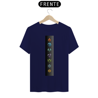 Nome do produto Camiseta T-Shirt Classic Unissex / Genshin Impact Simbolos