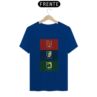 Nome do produto Camiseta T-Shirt Classic Unissex / Attack On Titan Shields Atot