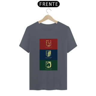 Nome do produto Camiseta T-Shirt Classic Unissex / Attack On Titan Shields Atot