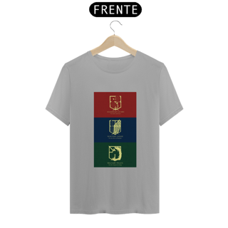 Nome do produto Camiseta T-Shirt Classic Unissex / Attack On Titan Shields Atot