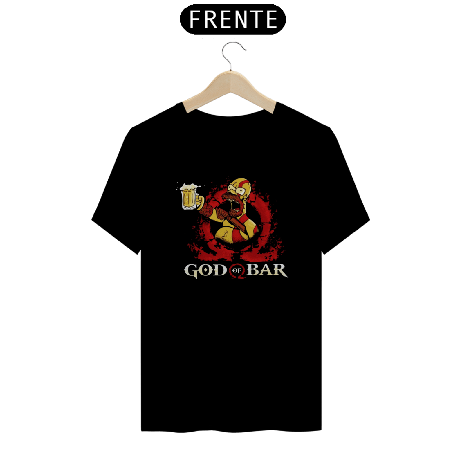 Camiseta T-Shirt Classic Unissex / Homer God Of Bar