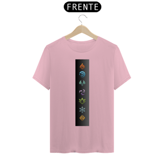 Nome do produto Camiseta T-Shirt Classic Unissex / Genshin Impact Simbolos