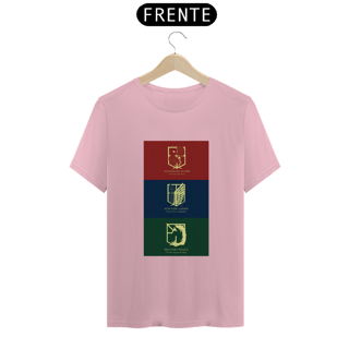 Nome do produto Camiseta T-Shirt Classic Unissex / Attack On Titan Shields Atot