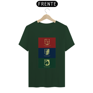 Nome do produto Camiseta T-Shirt Classic Unissex / Attack On Titan Shields Atot