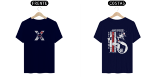 Nome do produto Camiseta One Piece frente e verso - Monkey D Luffy dark colors