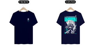 Nome do produto Camiseta frente e verso Kaiju Form - dark colors