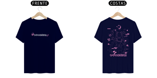 Nome do produto Camiseta frente e verso Princess Moon - Rose vers. - dark colors