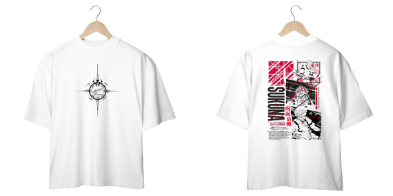 Oversize Jujutsu Kaisen frente e verso - Sukuna